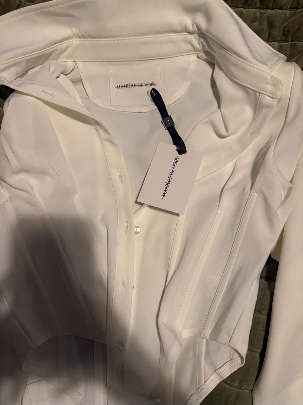 Maniere De Voir Agnes Corset Shirt Bodysuit - Picture 4 of 4